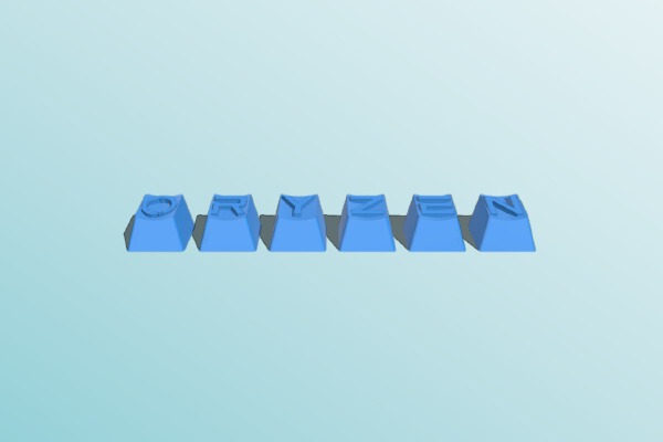 AMD Ryzen Keycaps (6x Set) | 3d print model