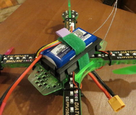 Battery holder for 250 quadcopter - Diatone and Ghost Editions | 3d print model