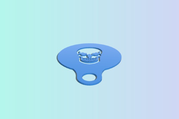 coffee Stencil - skull | 3d print model
