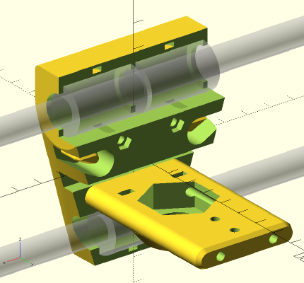 X-Carriage (with sensormount & cablechain) for Wilson 2 | 3d print model