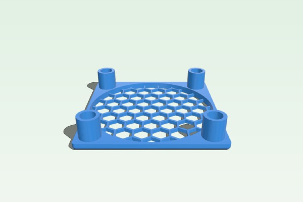 My Customized generic fan guard, filter, mesh WITH STUDS _ SPACERS | 3d print model