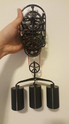 Multiple Weight Bucket Holder for Mechanical Clock | 3d print model
