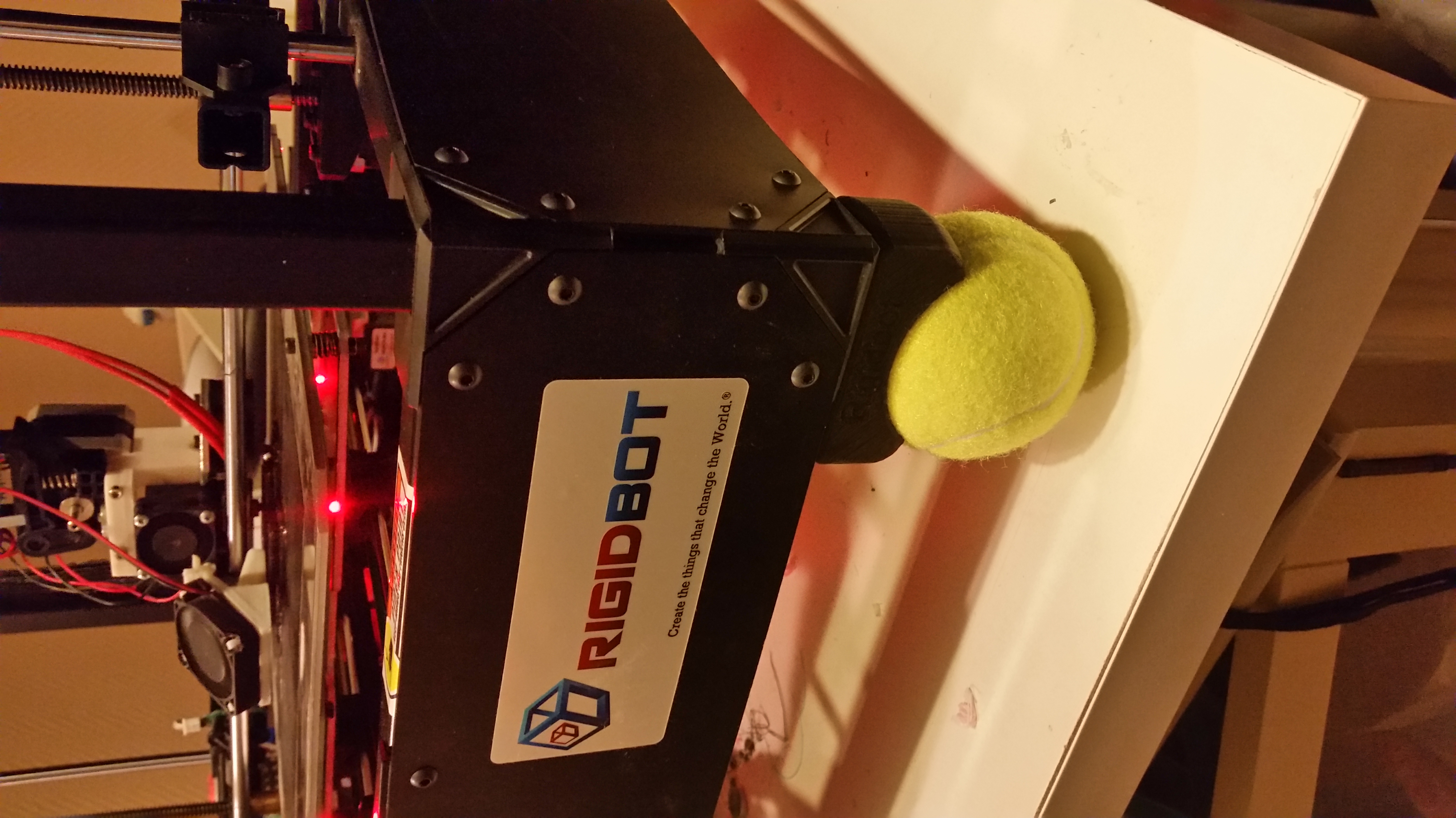 Tennis ball dampener. For the Rigidbot