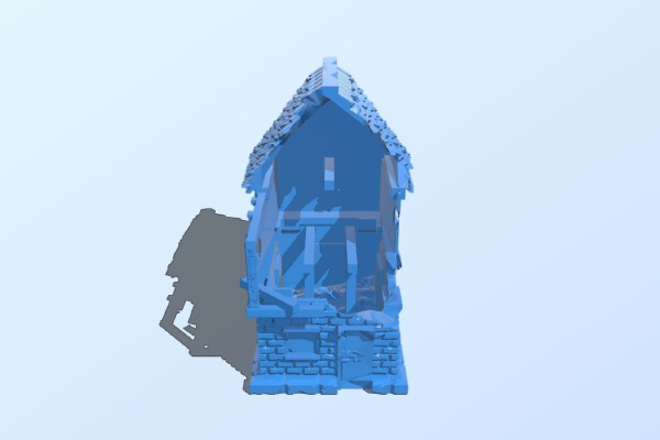 Burnt Out Fantasy Wargames House _ Building 15mm | 3d print model