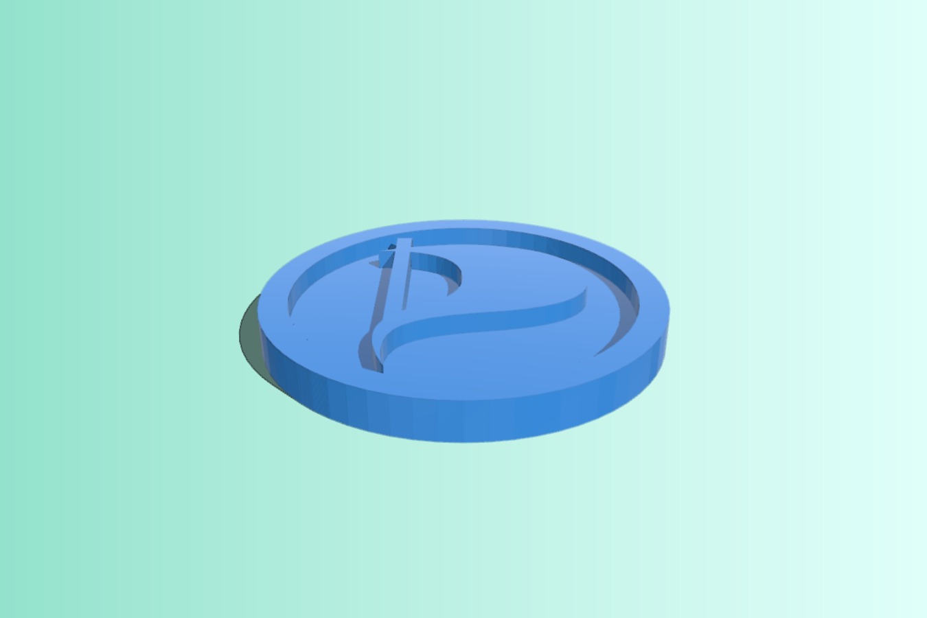 Two sided coin with script