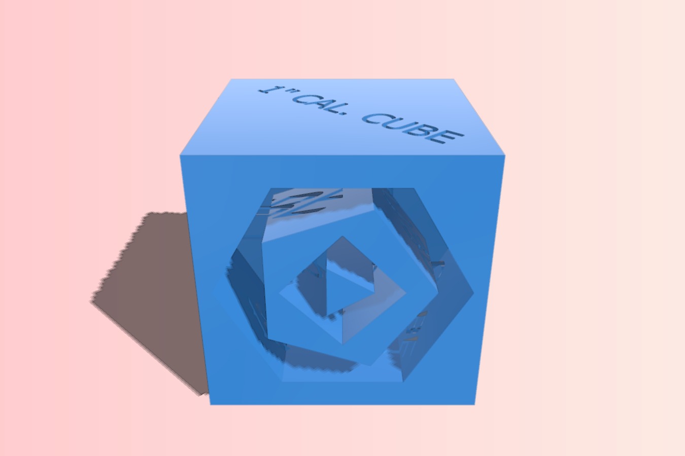 UNIQUE 1in calibration cube