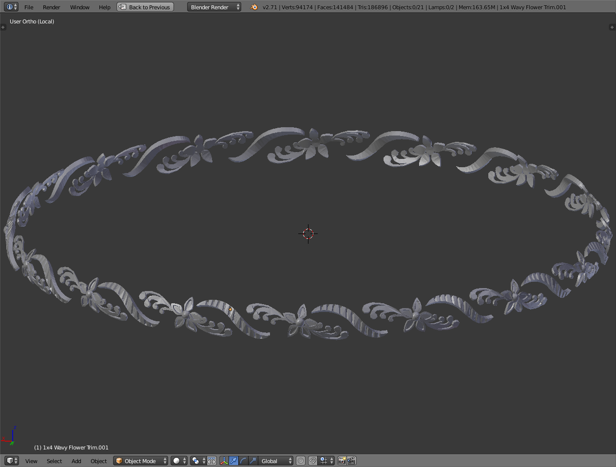 Circular Flower Trim _ Accent