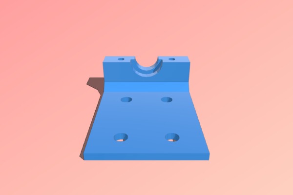 Bowden E3DV6 HotEnd Mount | 3d print model