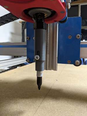 CNC Sharpie Holder (spring loaded) | 3d print model