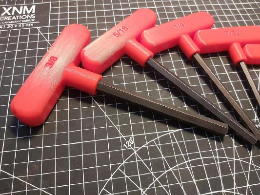 Hex Key T Handles Metric & SAE Sets | 3d print model