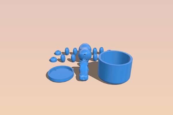 Push collapse Horse | 3d print model