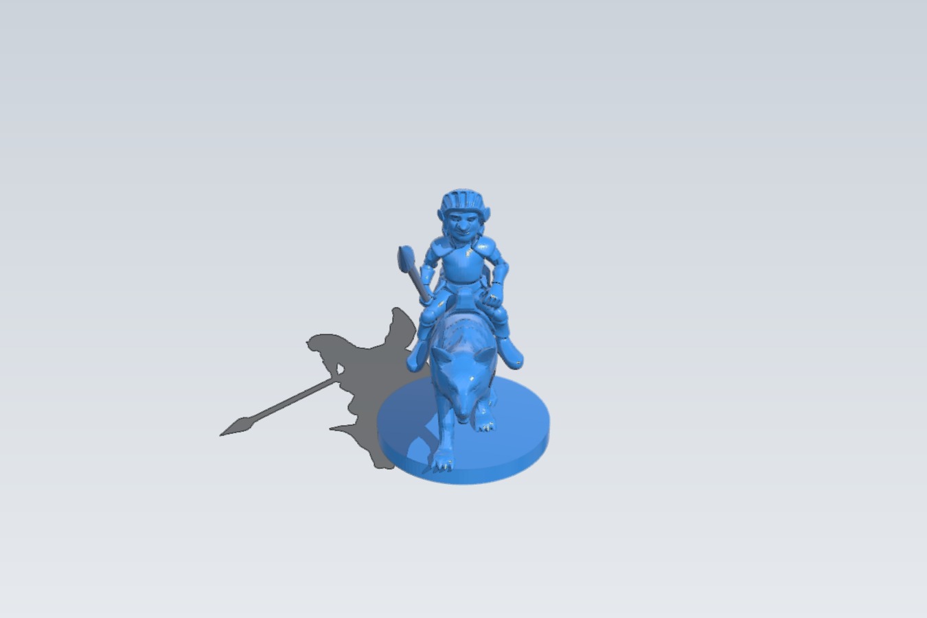 Gnome Cavalier on a German Shepard!