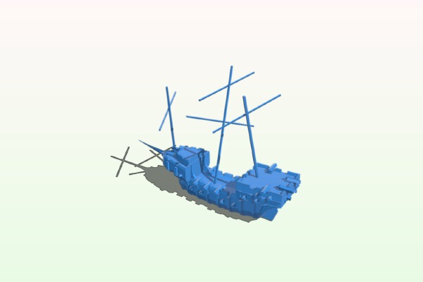 Beached ship | 3d print model