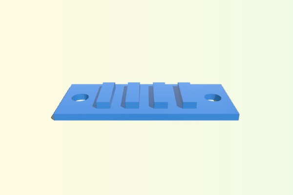 european terminal block press fitted mount _ base | 3d print model