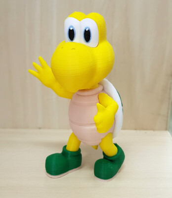 Koopa troopa green (Greeting pose) from Mario games - Multi-color | 3d print model