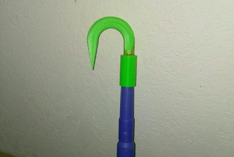 Broomstick mountable hook