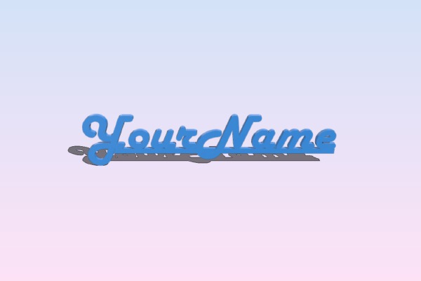 Artistic rendering of name | 3d print model