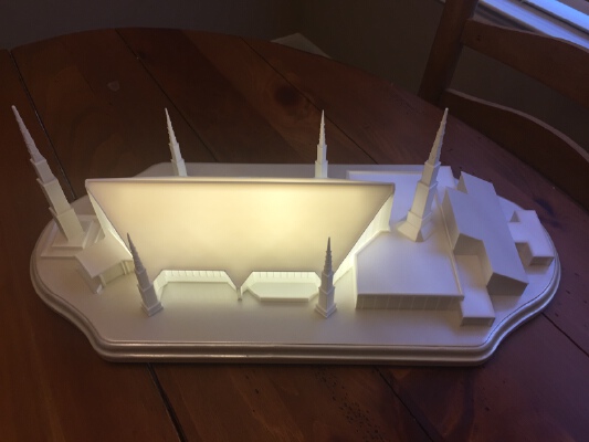 Dallas Temple, Internal Lighting, Remix | 3d print model