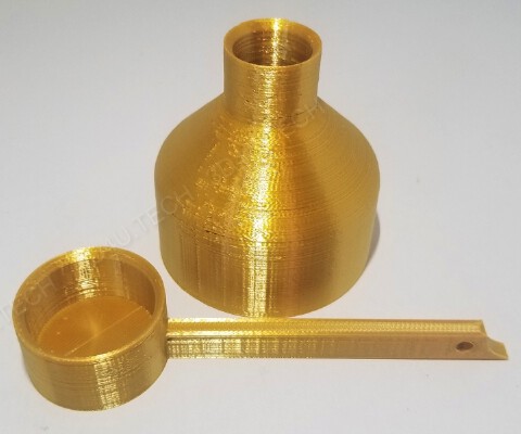 Protein_Food Scoop & Funnel Combo (2 sizes) | 3d print model