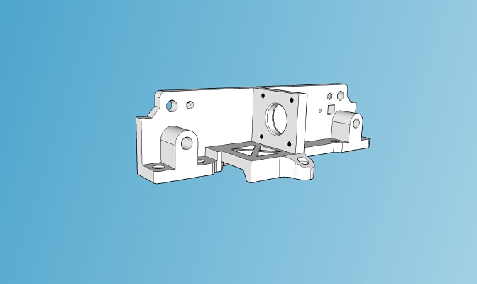 Anet A6 rearplate with motormount | 3d print model