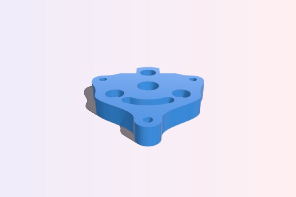 Rostock Budaschnozzle Mount w_Cold End Fan Shroud | 3d print model