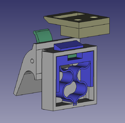 Handle with latch | 3d print model