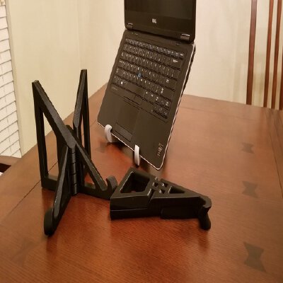 Impossible Folding Laptop, Tablet, and Cellphone Holder | 3d print model