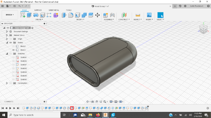 Hilborn Style Hood Scoop for 1_8th RC | 3d print model