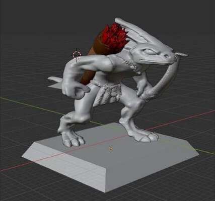 Skink Archer Oldhammer | 3d print model