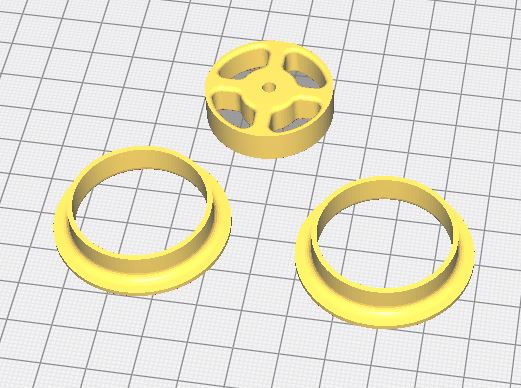 RC model plane wheel centre