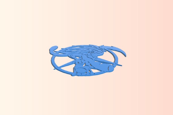 2D Ash Greninja | 3d print model