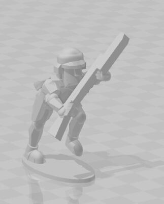 1-100 WW2 German Afrika Korps Infantry Charging | 3d print model