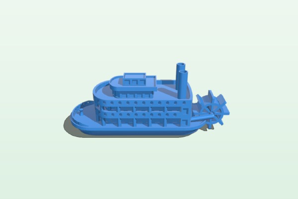 Paddle ship | 3d print model