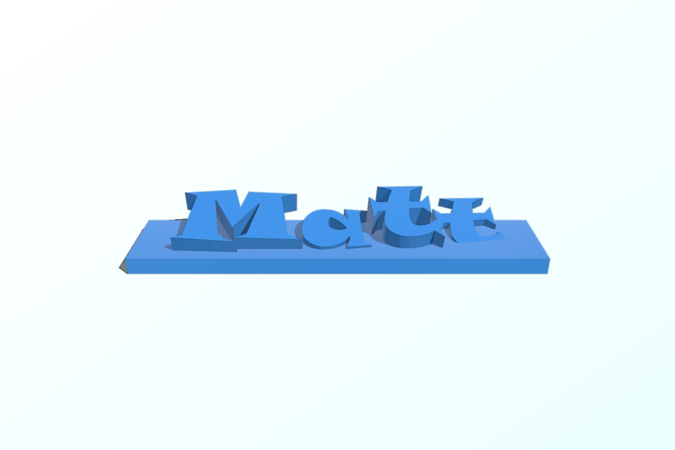 A name plate for Matt