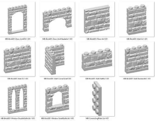 MimicBrick - Embarkment Kit | 3d print model