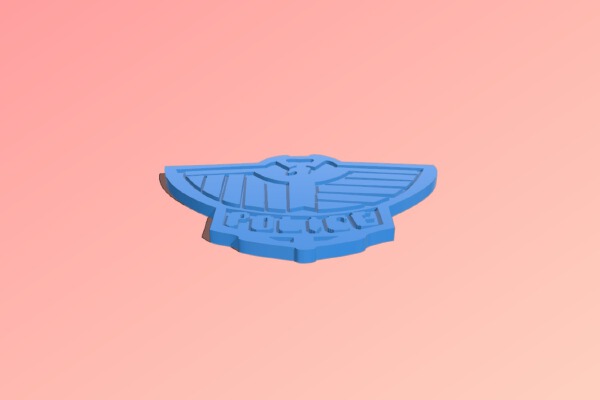 Police Hat Badge (BR Police Officer) | 3d print model