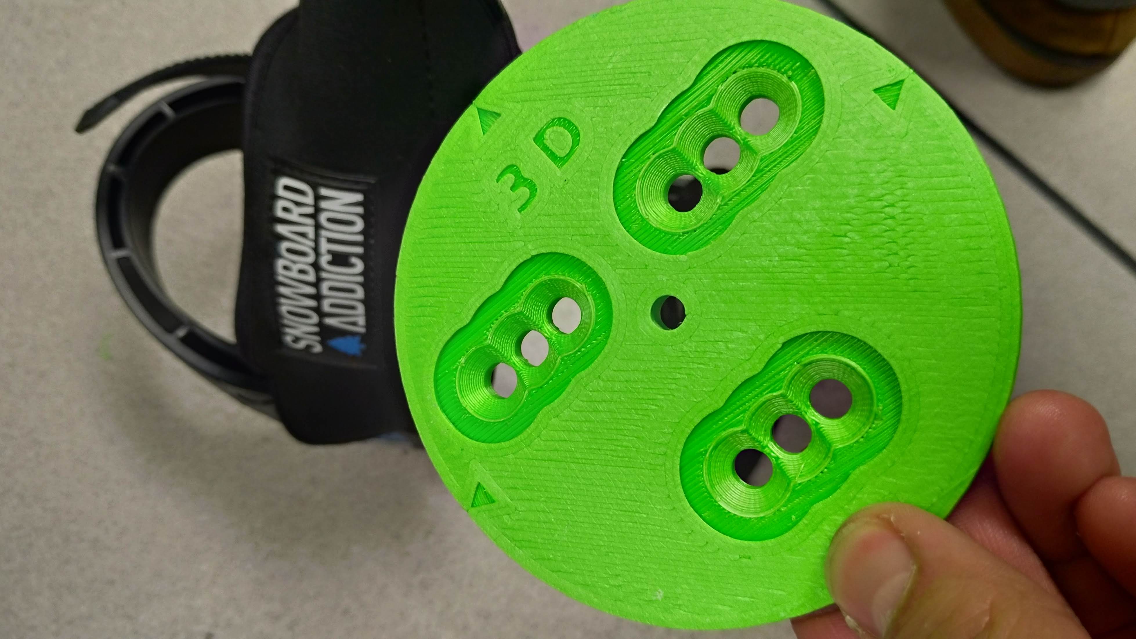 Snowboard Addiction Training Board Binding Mount Disc - 3D, 4x4, Channel, Skate