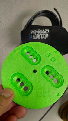 Snowboard Addiction Training Board Binding Mount Disc - 3D, 4x4, Channel, Skate | 3d print model