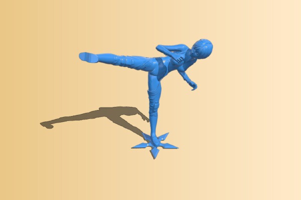 Karate girl – ninja | 3d print model
