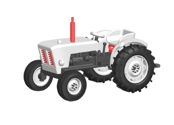 1970s David Brown Tractor (N Scale 1:160) | 3d print model