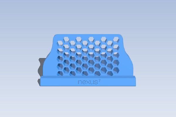 NEXUS 7 2013 stand. with Hexagon pattern | 3d print model