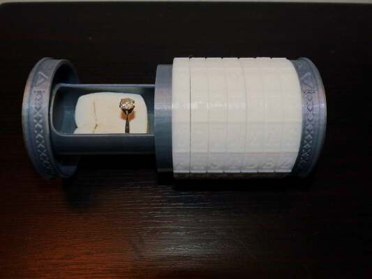 Engagement ring box cryptex like | 3d print model