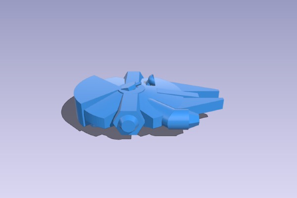 Millennium Falcon minimalist | 3d print model