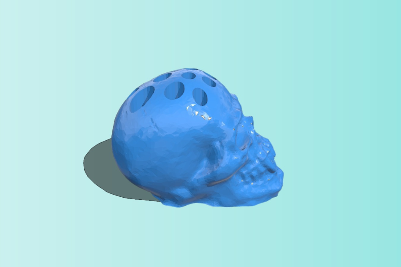 Skull with Fangs Pen Holder