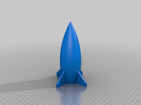 Simple High_Low Resolution Rocket | 3d print model