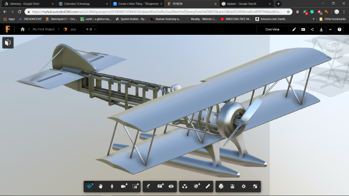 Biplane | 3d print model