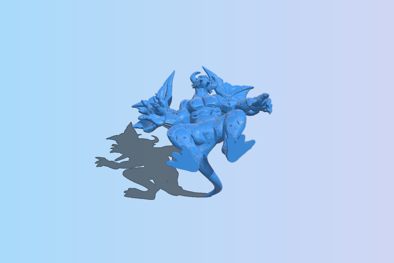 Four armed stone gargoyle