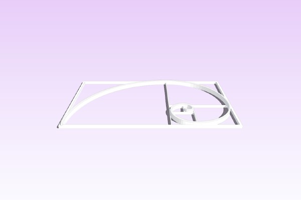 Fibonnaci Spiral - 2D Art | 3d print model