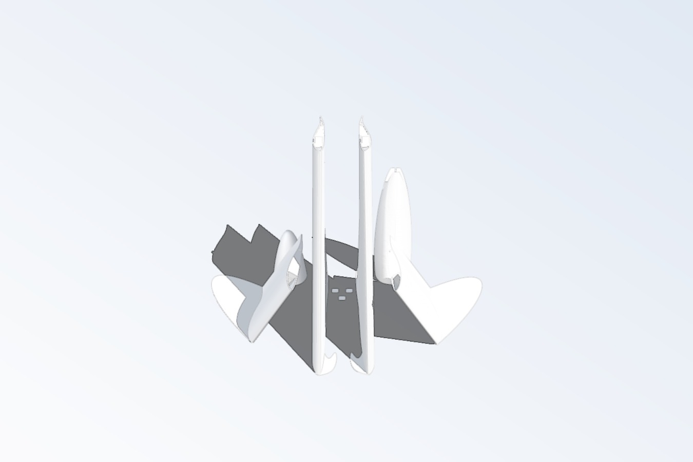 Stinger v2 - rubber band launched free flight glider
