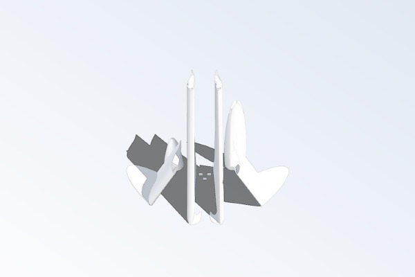 Stinger v2 - rubber band launched free flight glider | 3d print model